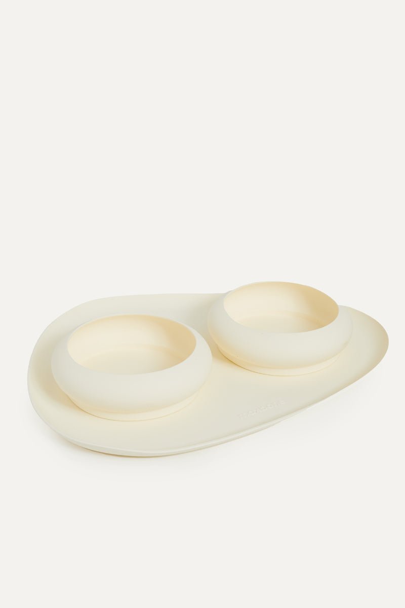 Set Ronde Voerbakken met Mat